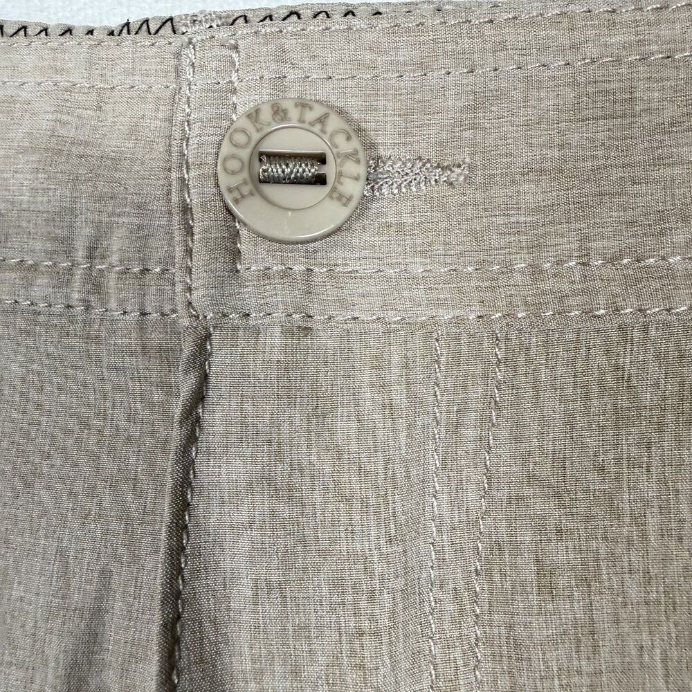 Hook & Tackle Hi Tide Shorts Mens 38 Tan Fishing Hybrid Performance Stretch - Picture 6 of 15
